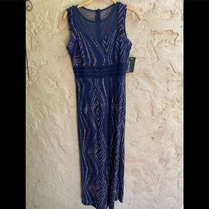 Enfocus Studio blue mesh dress